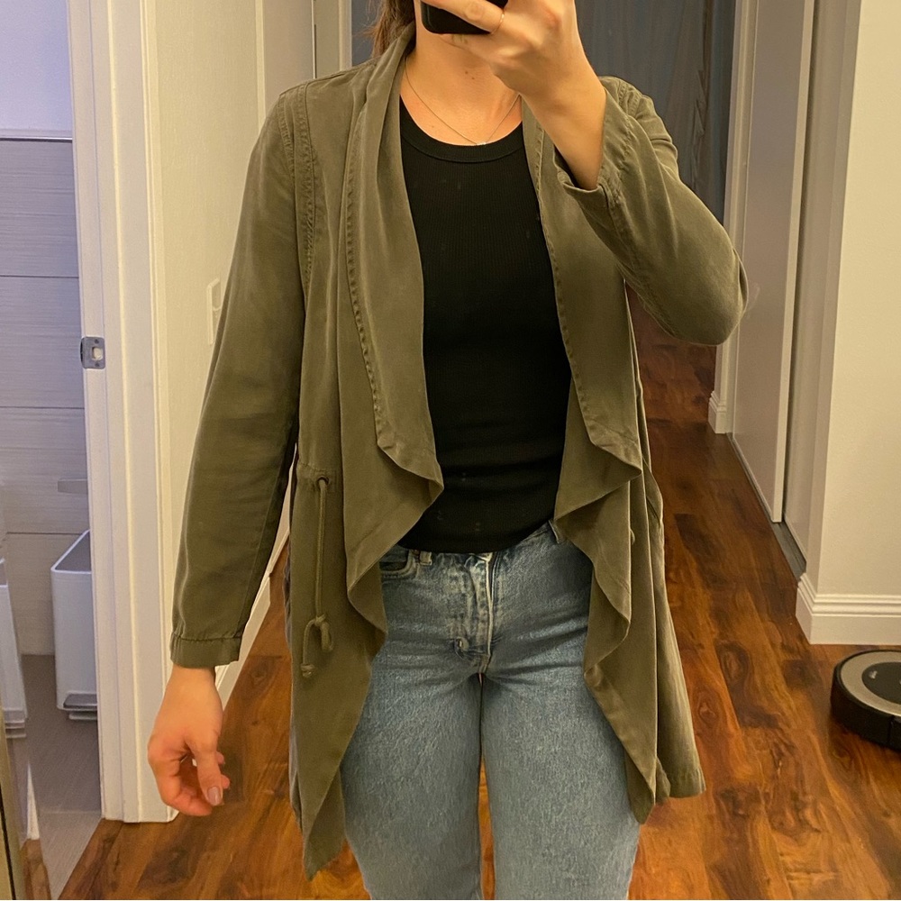 Cardigan/Coat Olive color. Size XS